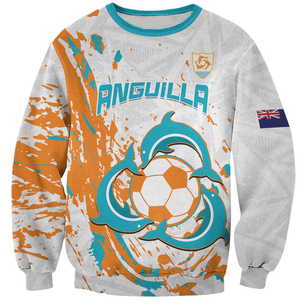 Custom Anguilla Football Sweatshirt Go Champions Grunge Style