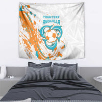 Custom Anguilla Football Tapestry Go Champions Grunge Style
