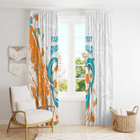 Custom Anguilla Football Window Curtain Go Champions Grunge Style