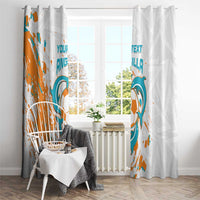 Custom Anguilla Football Window Curtain Go Champions Grunge Style