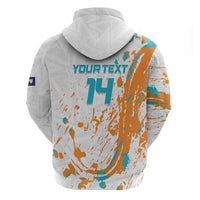 Custom Anguilla Football Zip Hoodie Go Champions Grunge Style