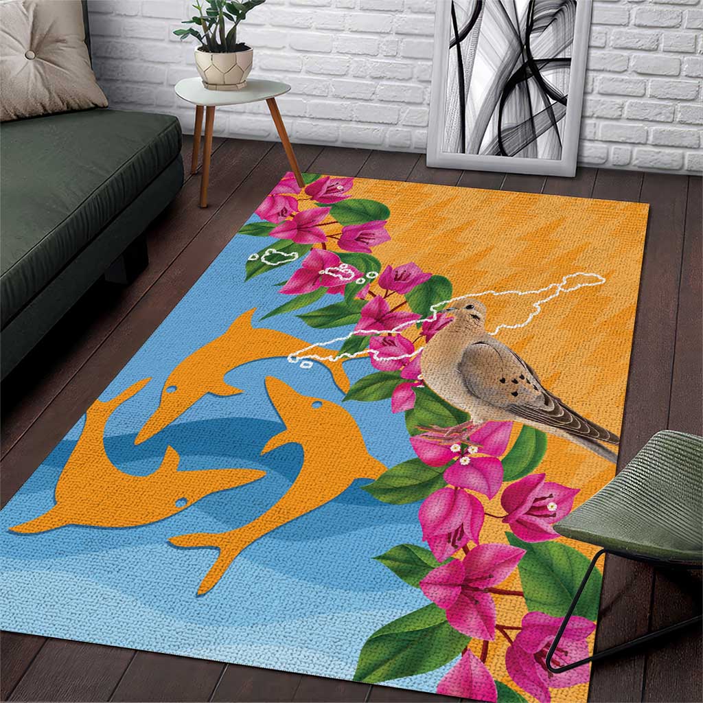 Anguilla Area Rug Coat Of Arms With Zenaida Dove