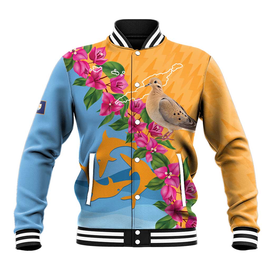 Anguilla Baseball Jacket Coat Of Arms With Zenaida Dove