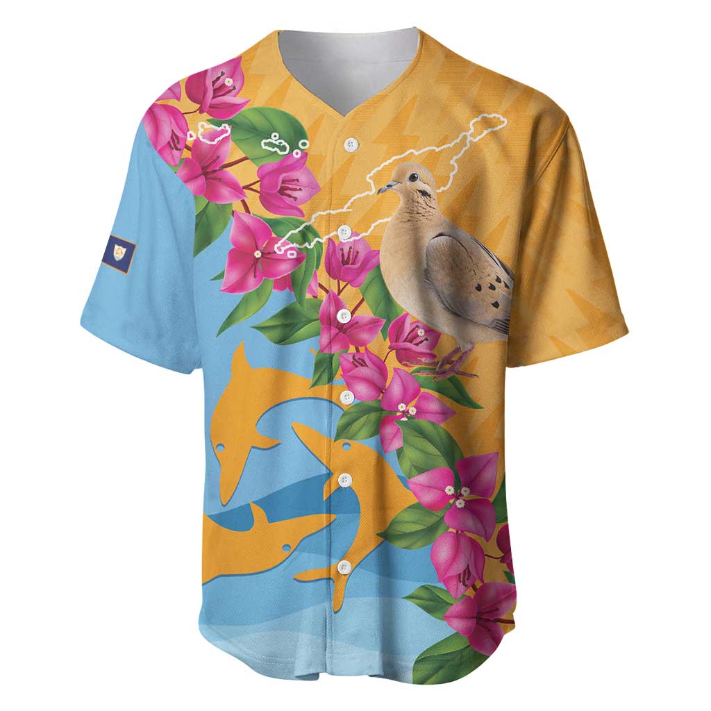 Anguilla Baseball Jersey Coat Of Arms With Zenaida Dove