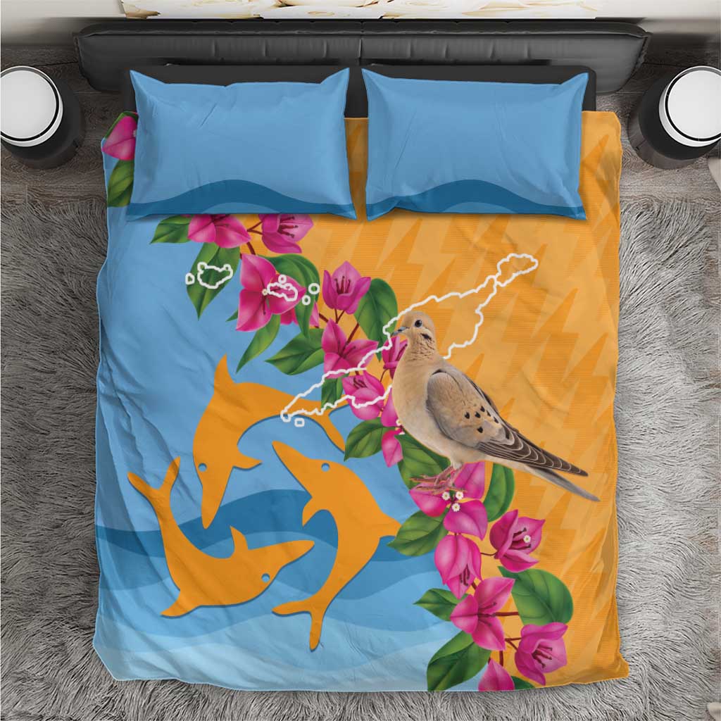 Anguilla Bedding Set Coat Of Arms With Zenaida Dove