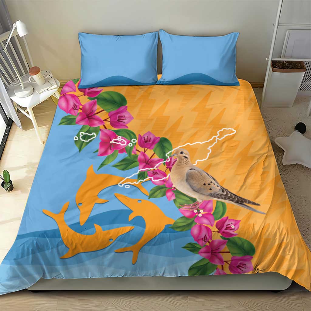 Anguilla Bedding Set Coat Of Arms With Zenaida Dove