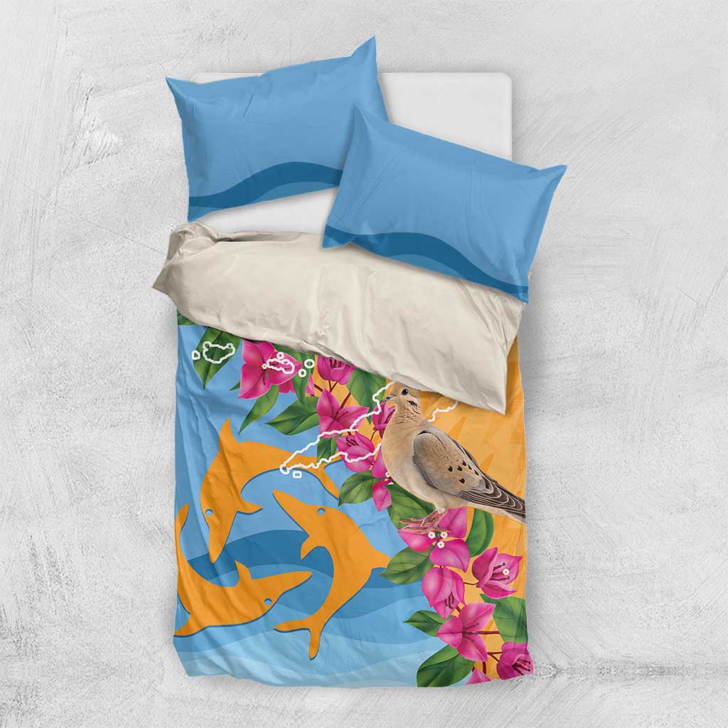 Anguilla Bedding Set Coat Of Arms With Zenaida Dove