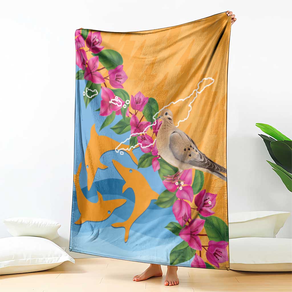 Anguilla Blanket Coat Of Arms With Zenaida Dove