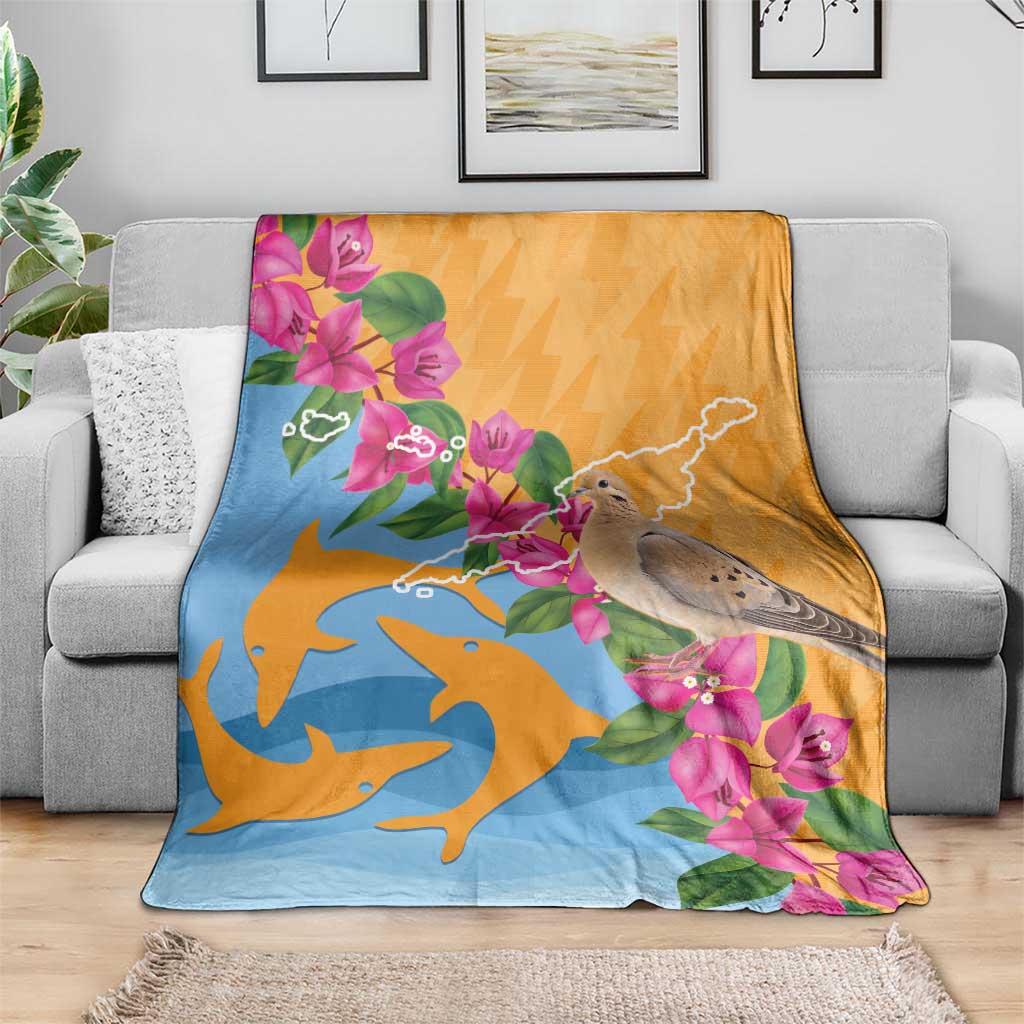 Anguilla Blanket Coat Of Arms With Zenaida Dove