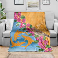 Anguilla Blanket Coat Of Arms With Zenaida Dove