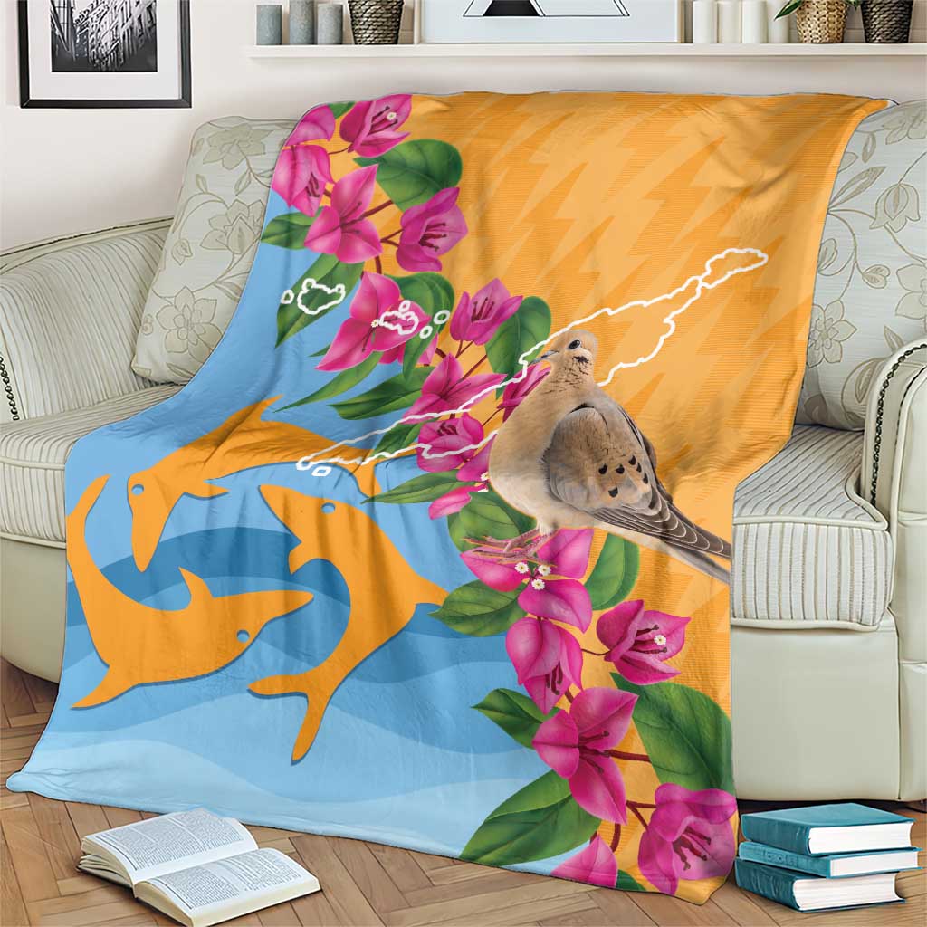 Anguilla Blanket Coat Of Arms With Zenaida Dove