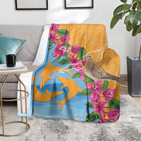 Anguilla Blanket Coat Of Arms With Zenaida Dove