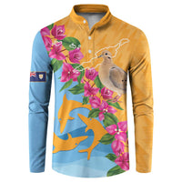 Anguilla Button Sweatshirt Coat Of Arms With Zenaida Dove