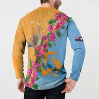 Anguilla Button Sweatshirt Coat Of Arms With Zenaida Dove