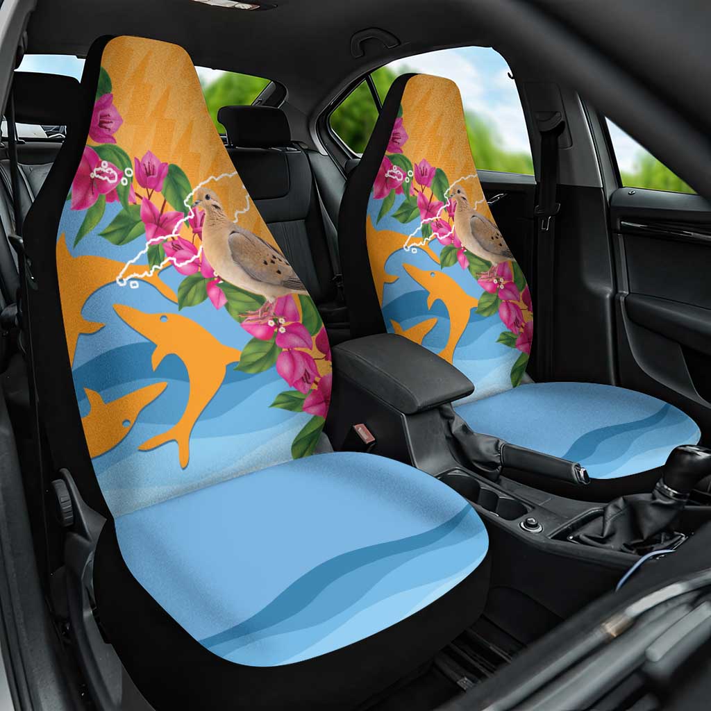 Anguilla Car Seat Cover Coat Of Arms With Zenaida Dove