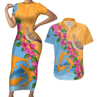 Anguilla Couples Matching Short Sleeve Bodycon Dress and Hawaiian Shirt Coat Of Arms With Zenaida Dove