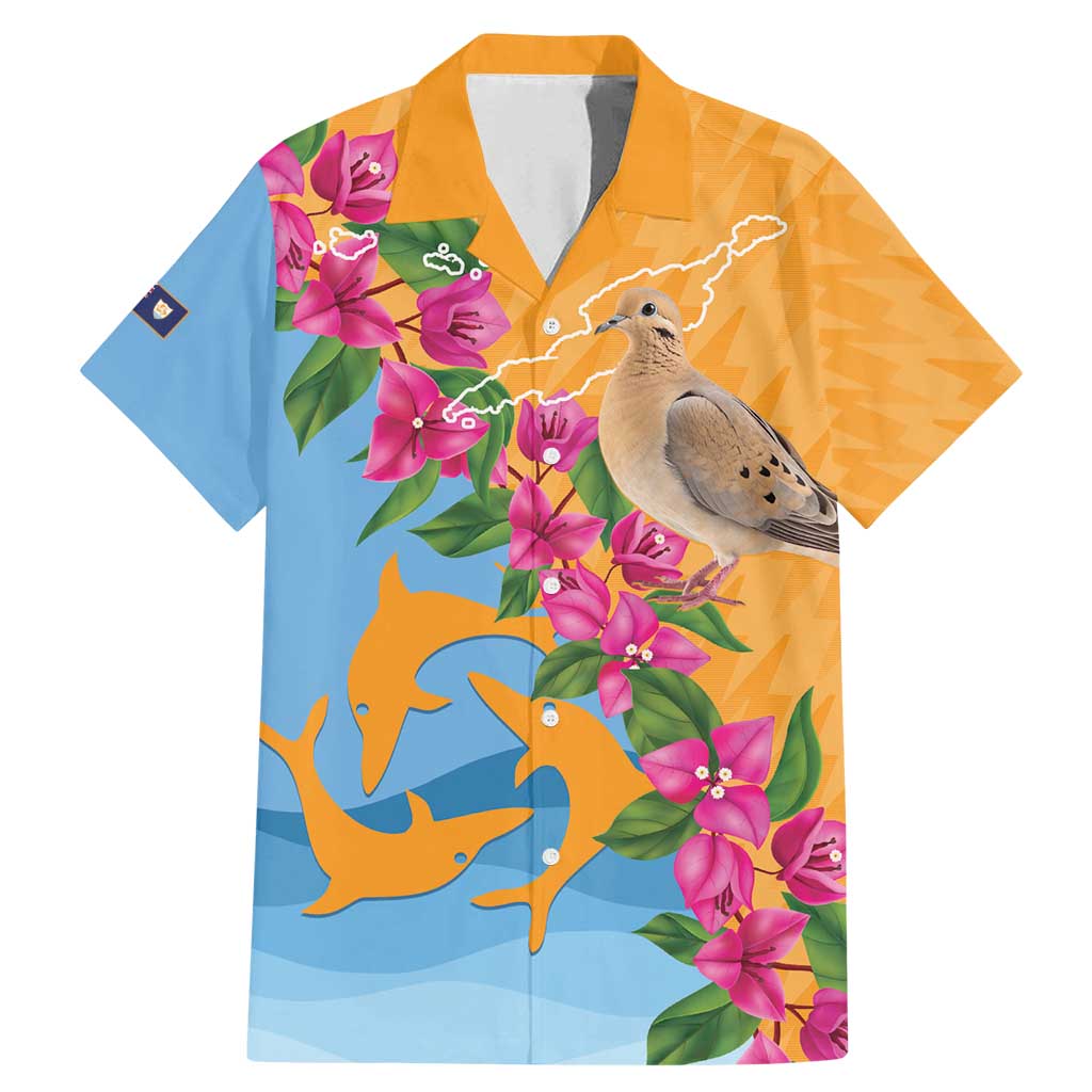 Anguilla Family Matching Mermaid Dress and Hawaiian Shirt Coat Of Arms With Zenaida Dove
