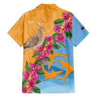 Anguilla Family Matching Puletasi and Hawaiian Shirt Coat Of Arms With Zenaida Dove