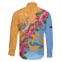 Anguilla Family Matching Puletasi and Hawaiian Shirt Coat Of Arms With Zenaida Dove