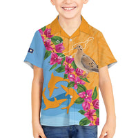 Anguilla Family Matching Puletasi and Hawaiian Shirt Coat Of Arms With Zenaida Dove