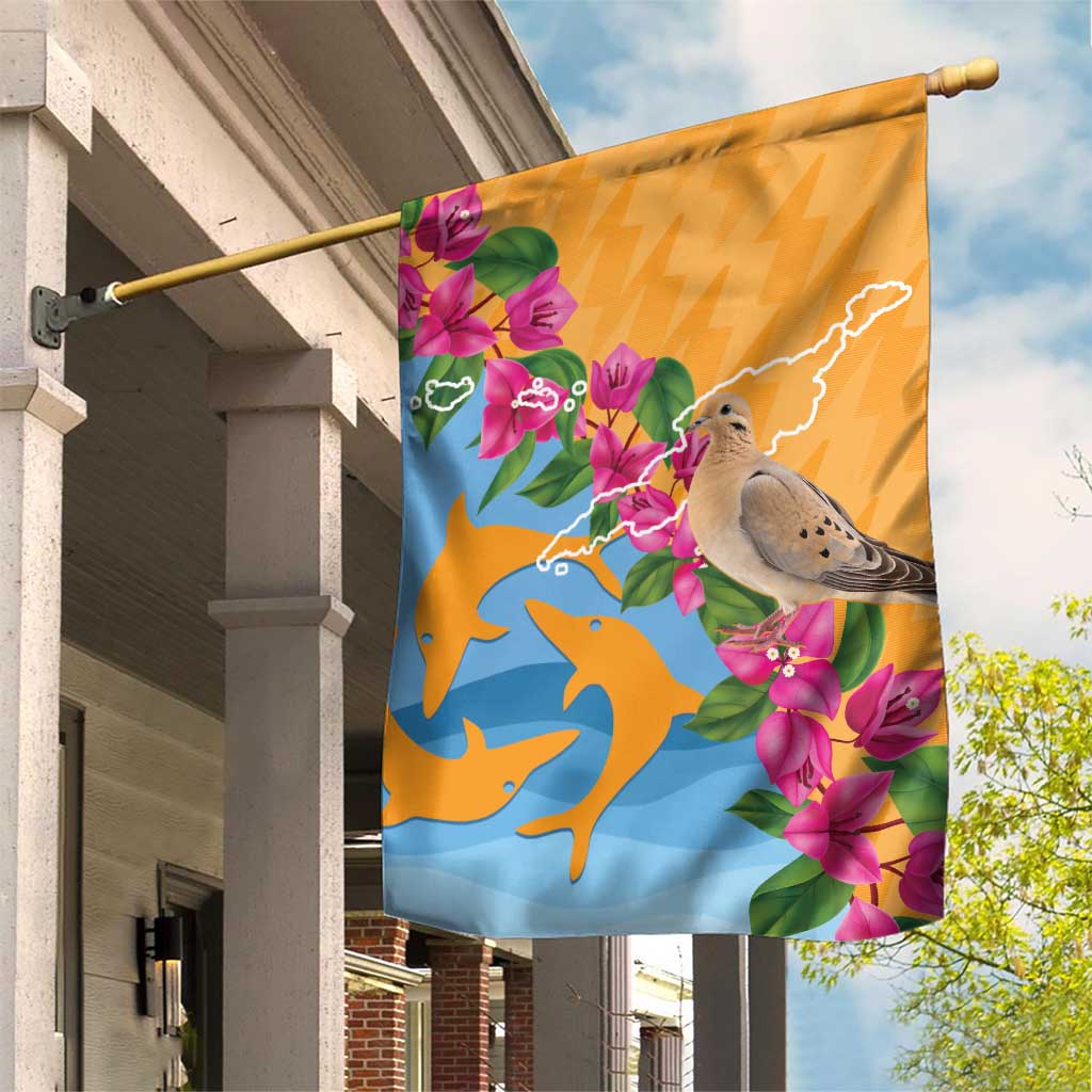 Anguilla Garden Flag Coat Of Arms With Zenaida Dove