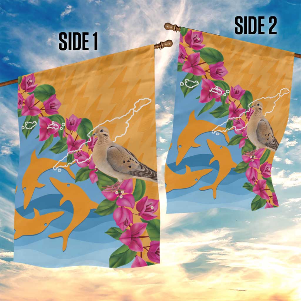 Anguilla Garden Flag Coat Of Arms With Zenaida Dove