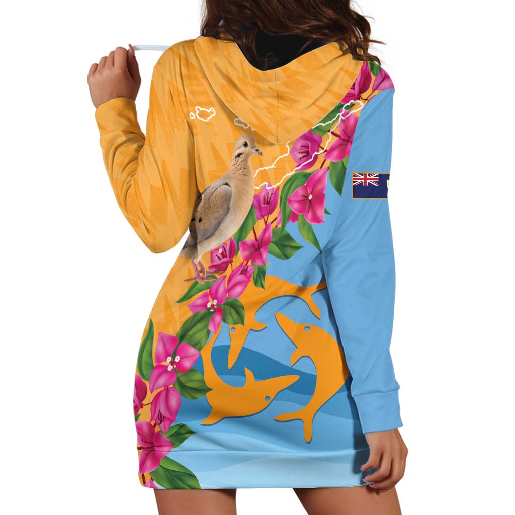 Anguilla Hoodie Dress Coat Of Arms With Zenaida Dove