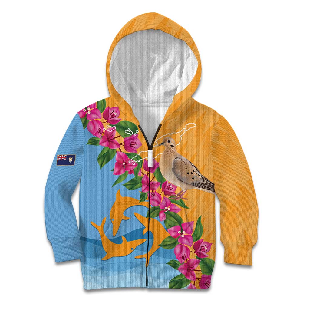 Anguilla Kid Hoodie Coat Of Arms With Zenaida Dove