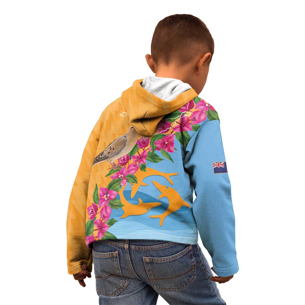 Anguilla Kid Hoodie Coat Of Arms With Zenaida Dove