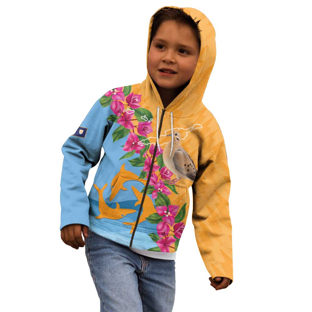 Anguilla Kid Hoodie Coat Of Arms With Zenaida Dove