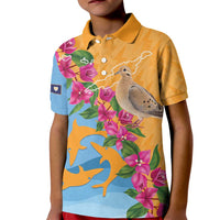 Anguilla Kid Polo Shirt Coat Of Arms With Zenaida Dove