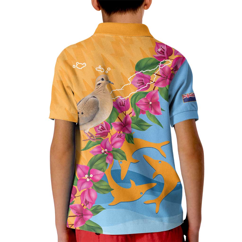Anguilla Kid Polo Shirt Coat Of Arms With Zenaida Dove