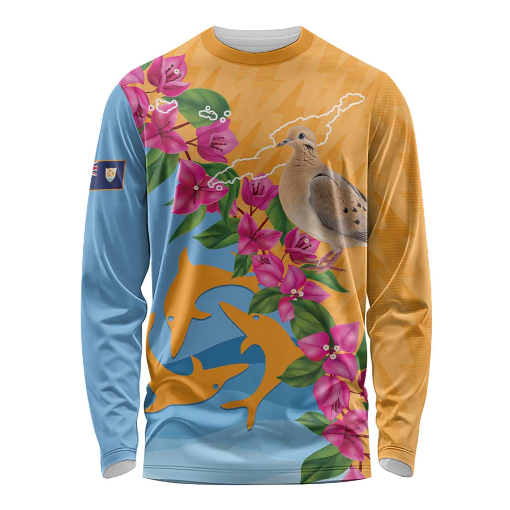 Anguilla Long Sleeve Shirt Coat Of Arms With Zenaida Dove