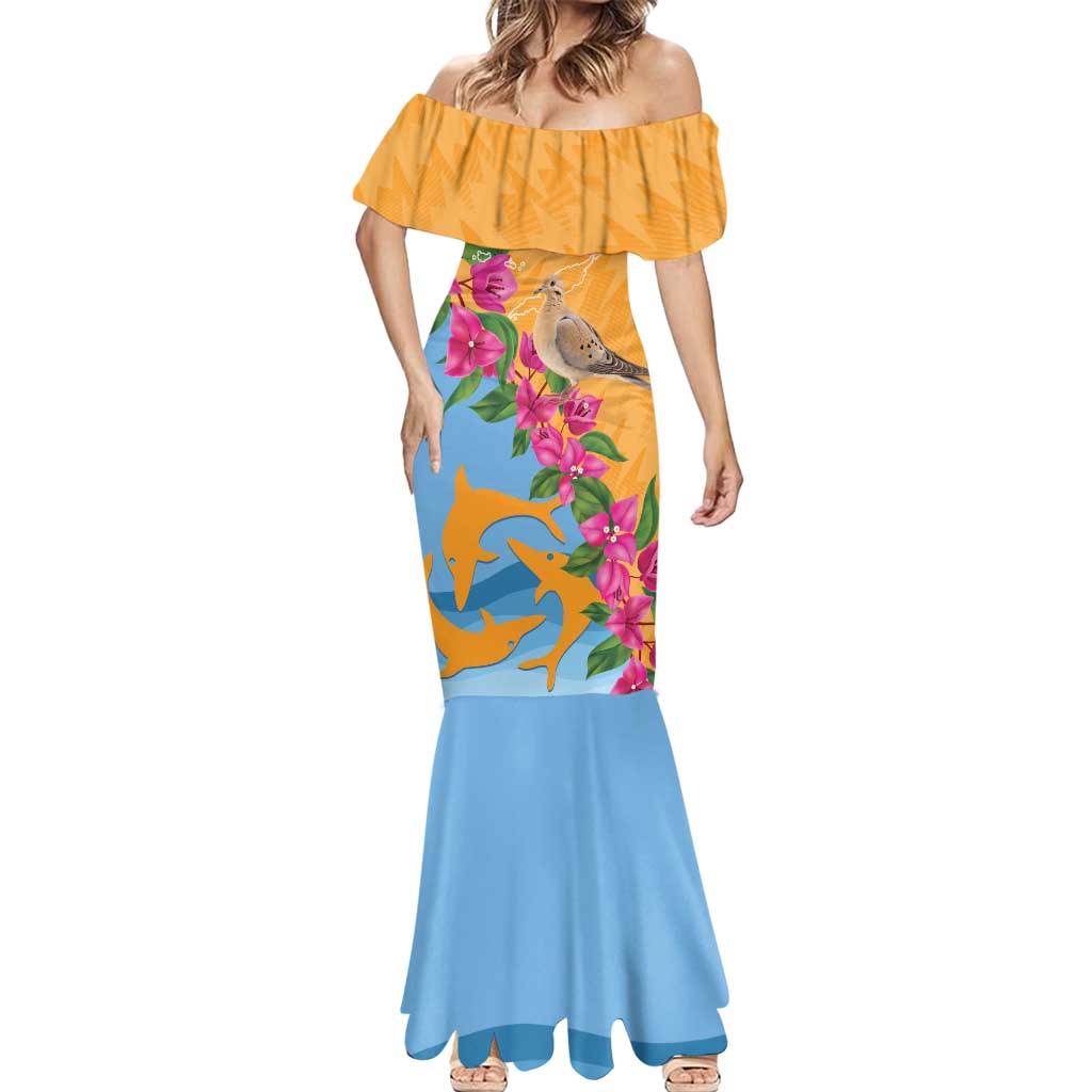 Anguilla Mermaid Dress Coat Of Arms With Zenaida Dove