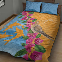 Anguilla Quilt Bed Set Coat Of Arms With Zenaida Dove