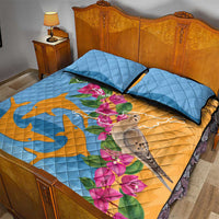 Anguilla Quilt Bed Set Coat Of Arms With Zenaida Dove