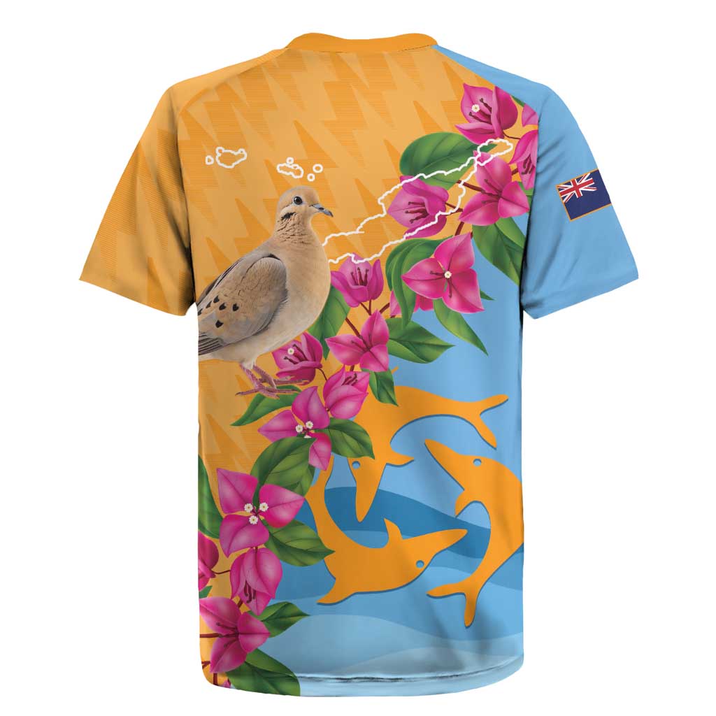 Anguilla Rugby Jersey Coat Of Arms With Zenaida Dove