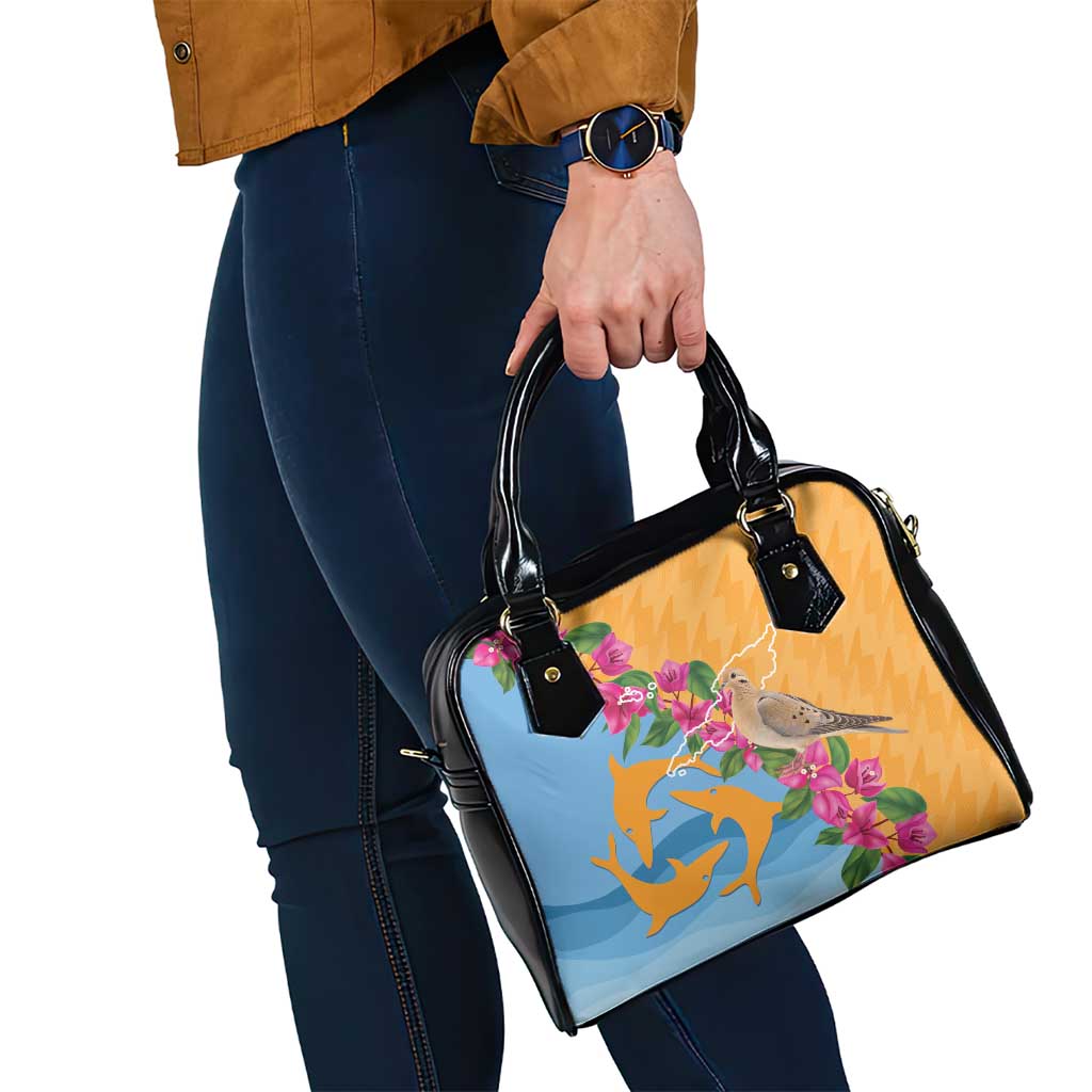 Anguilla Shoulder Handbag Coat Of Arms With Zenaida Dove