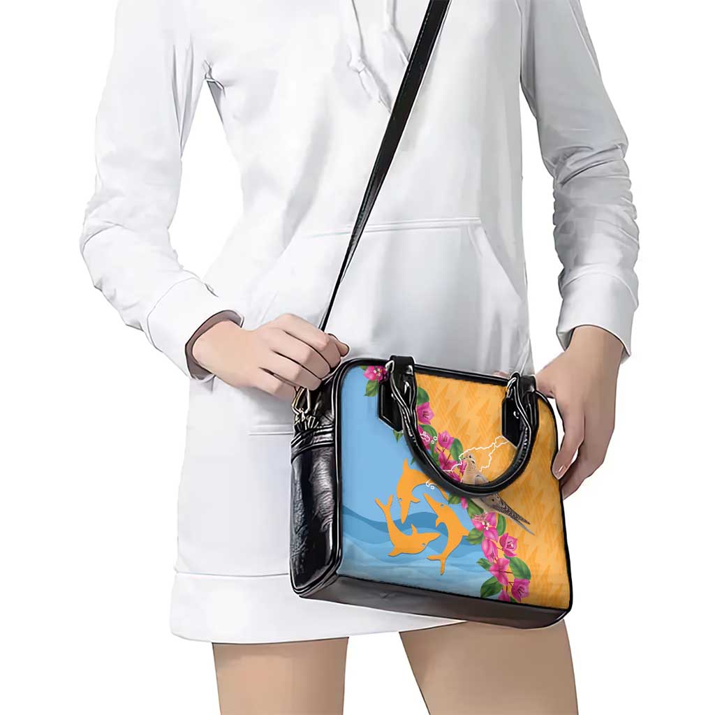 Anguilla Shoulder Handbag Coat Of Arms With Zenaida Dove