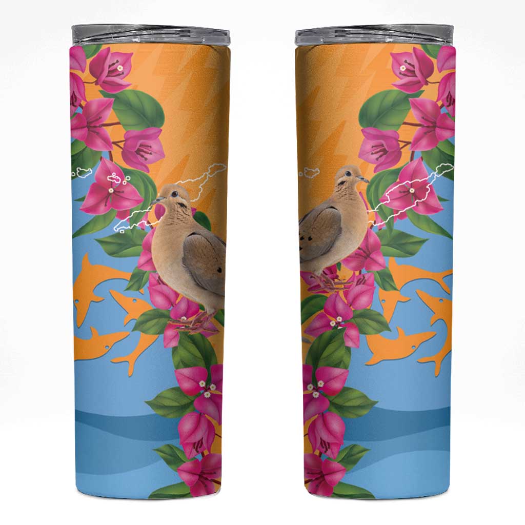 Anguilla Skinny Tumbler Coat Of Arms With Zenaida Dove