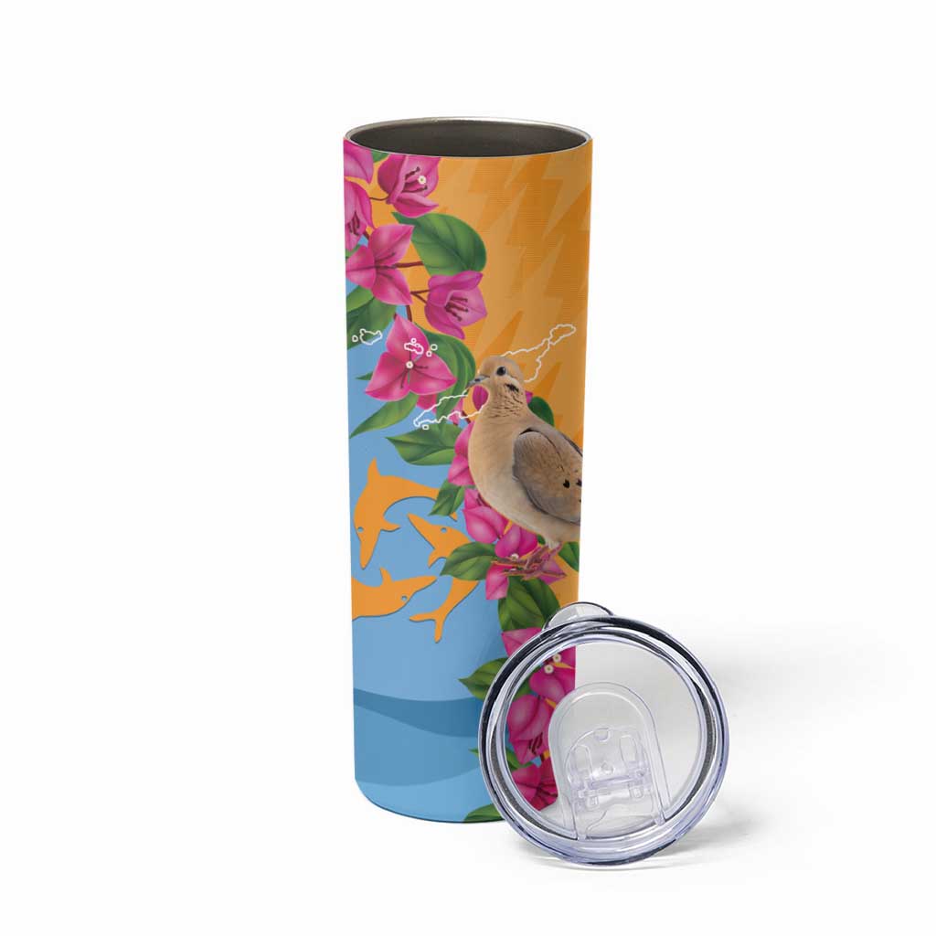 Anguilla Skinny Tumbler Coat Of Arms With Zenaida Dove