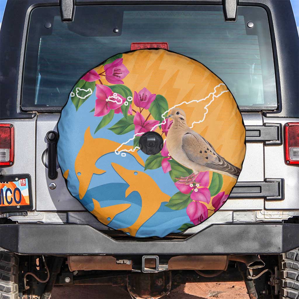 Anguilla Spare Tire Cover Coat Of Arms With Zenaida Dove