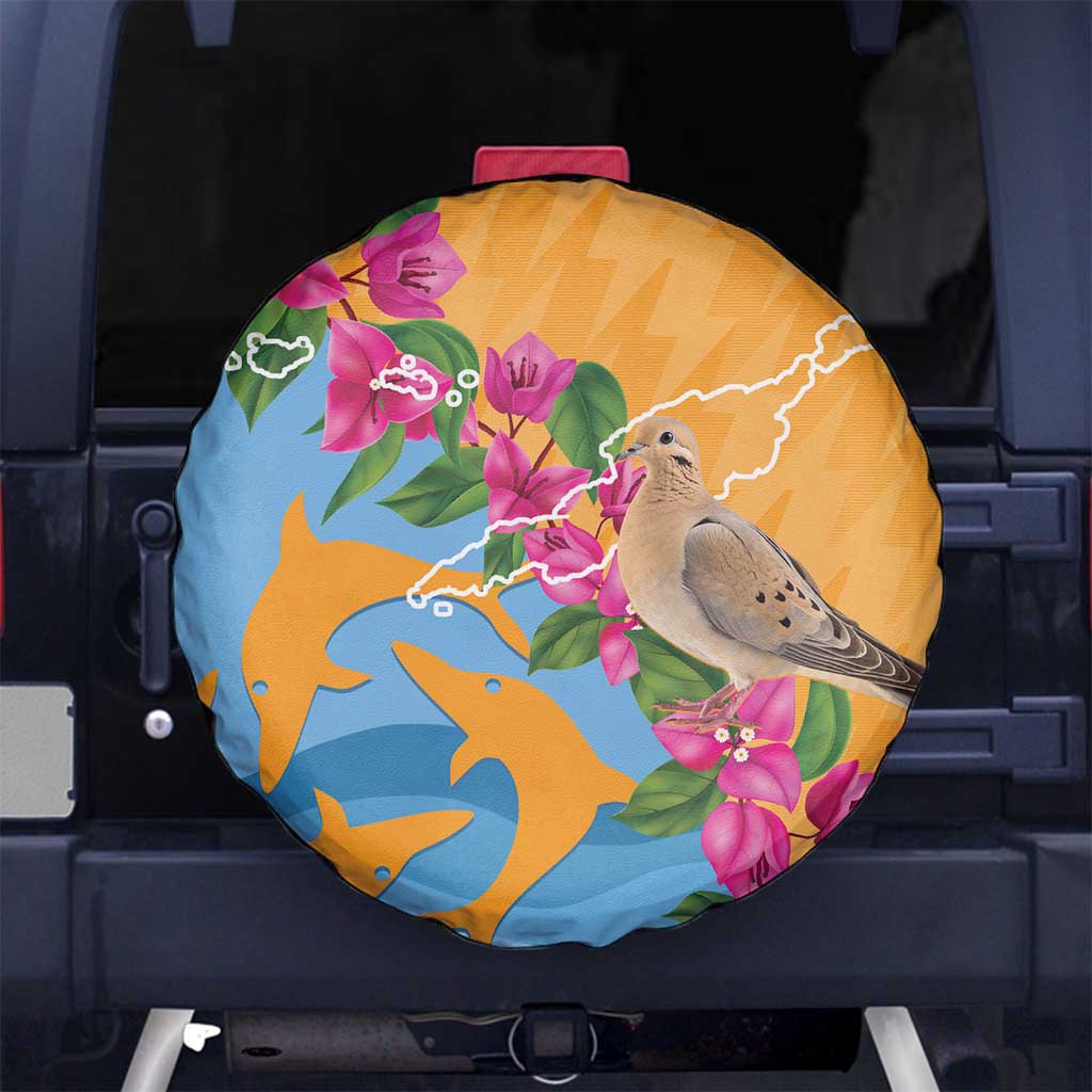 Anguilla Spare Tire Cover Coat Of Arms With Zenaida Dove