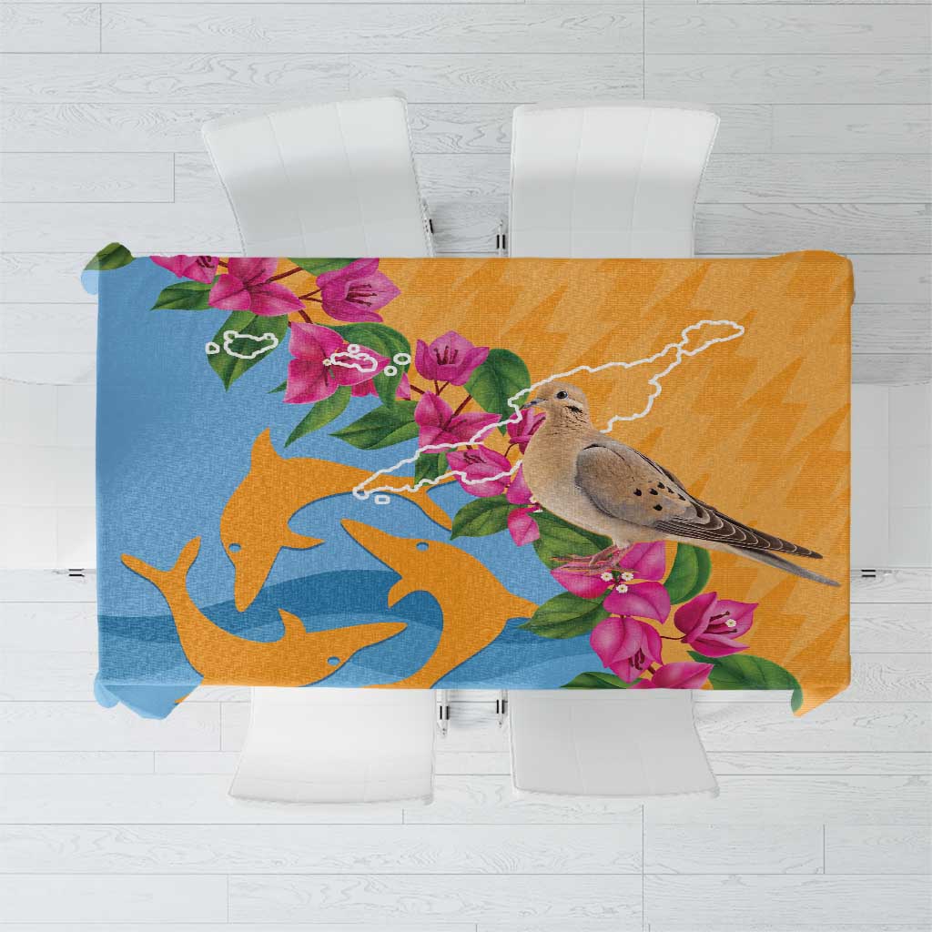 Anguilla Tablecloth Coat Of Arms With Zenaida Dove
