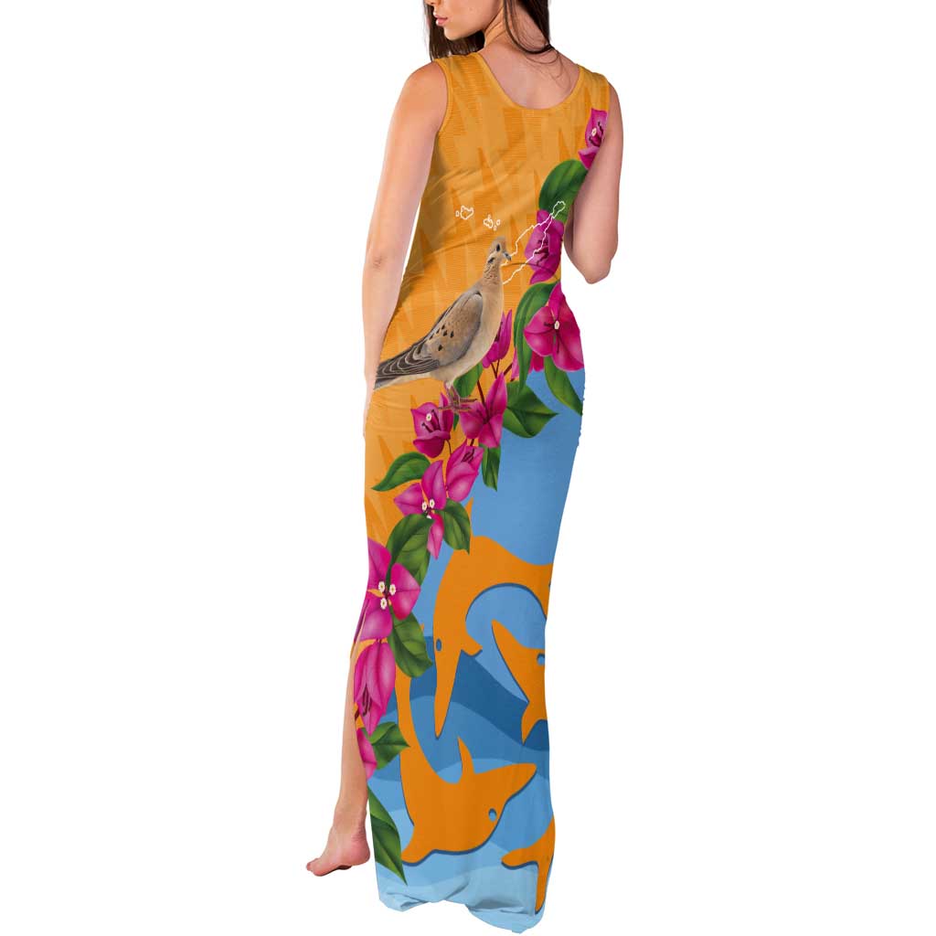 Anguilla Tank Maxi Dress Coat Of Arms With Zenaida Dove