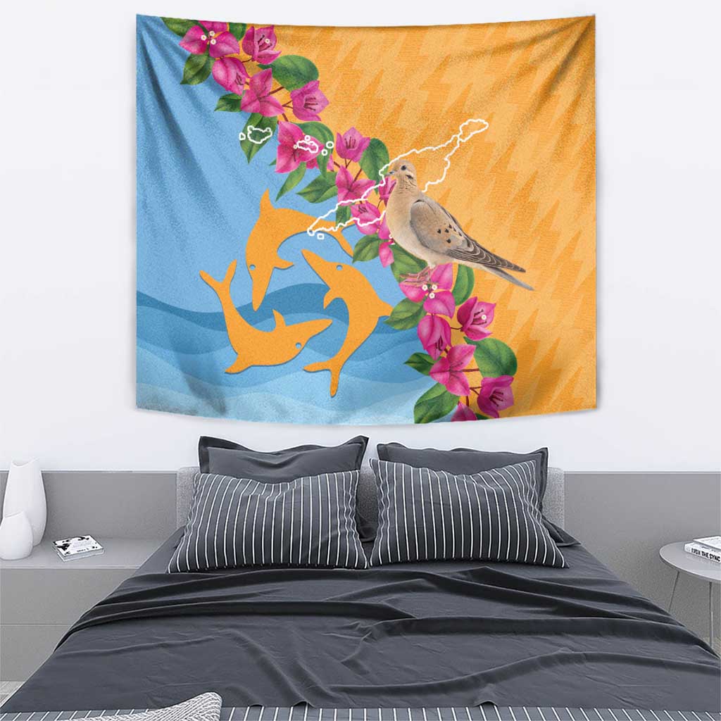 Anguilla Tapestry Coat Of Arms With Zenaida Dove