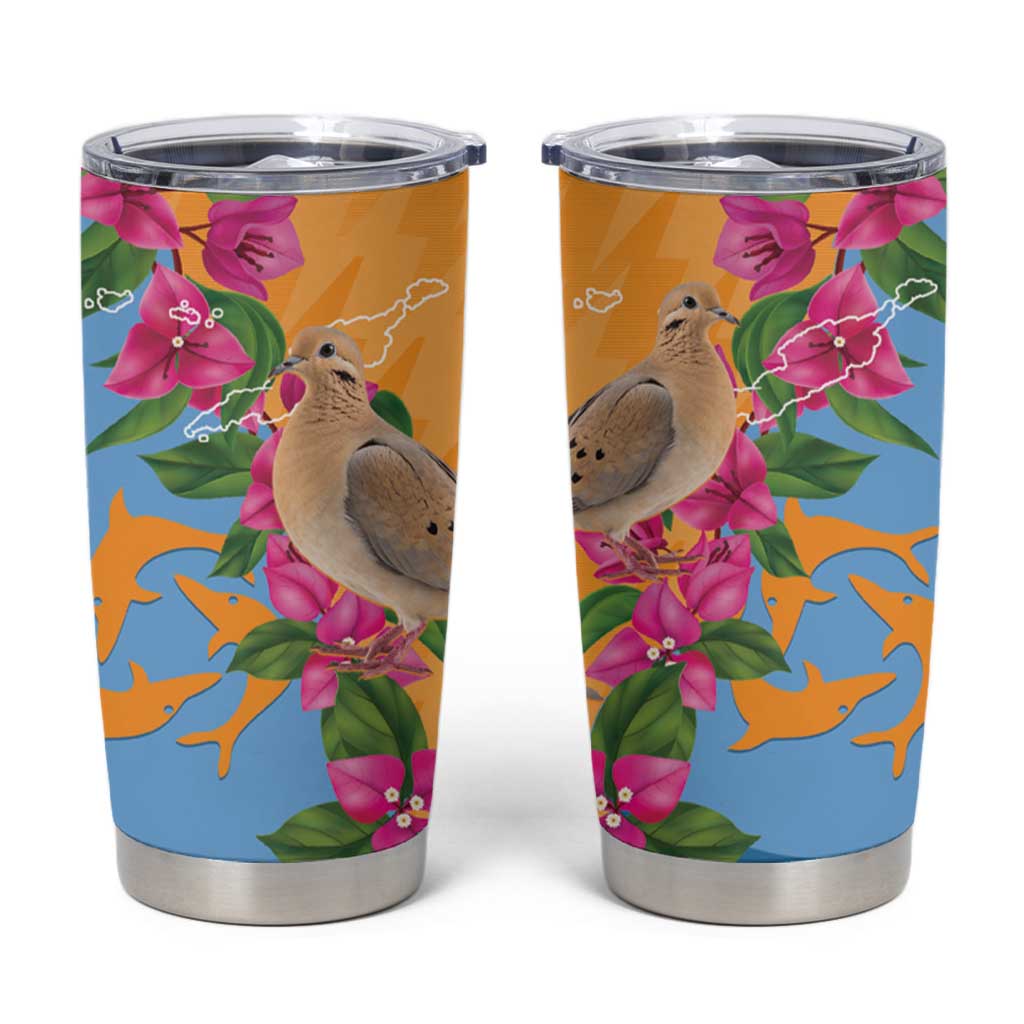 Anguilla Tumbler Cup Coat Of Arms With Zenaida Dove
