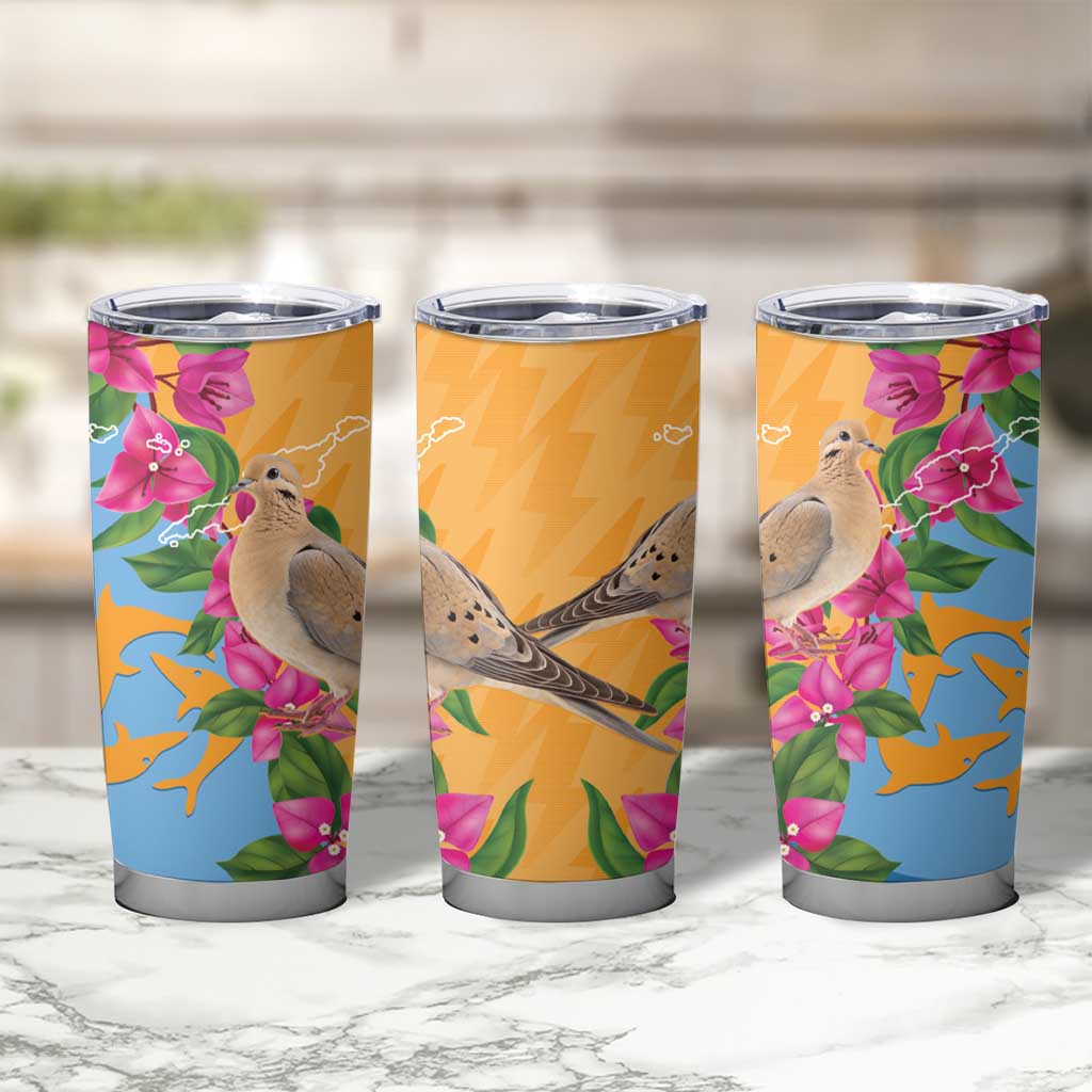 Anguilla Tumbler Cup Coat Of Arms With Zenaida Dove