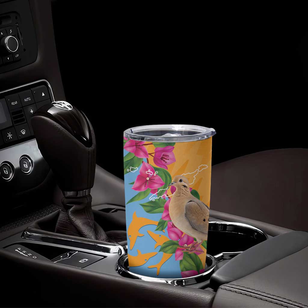 Anguilla Tumbler Cup Coat Of Arms With Zenaida Dove