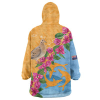 Anguilla Wearable Blanket Hoodie Coat Of Arms With Zenaida Dove